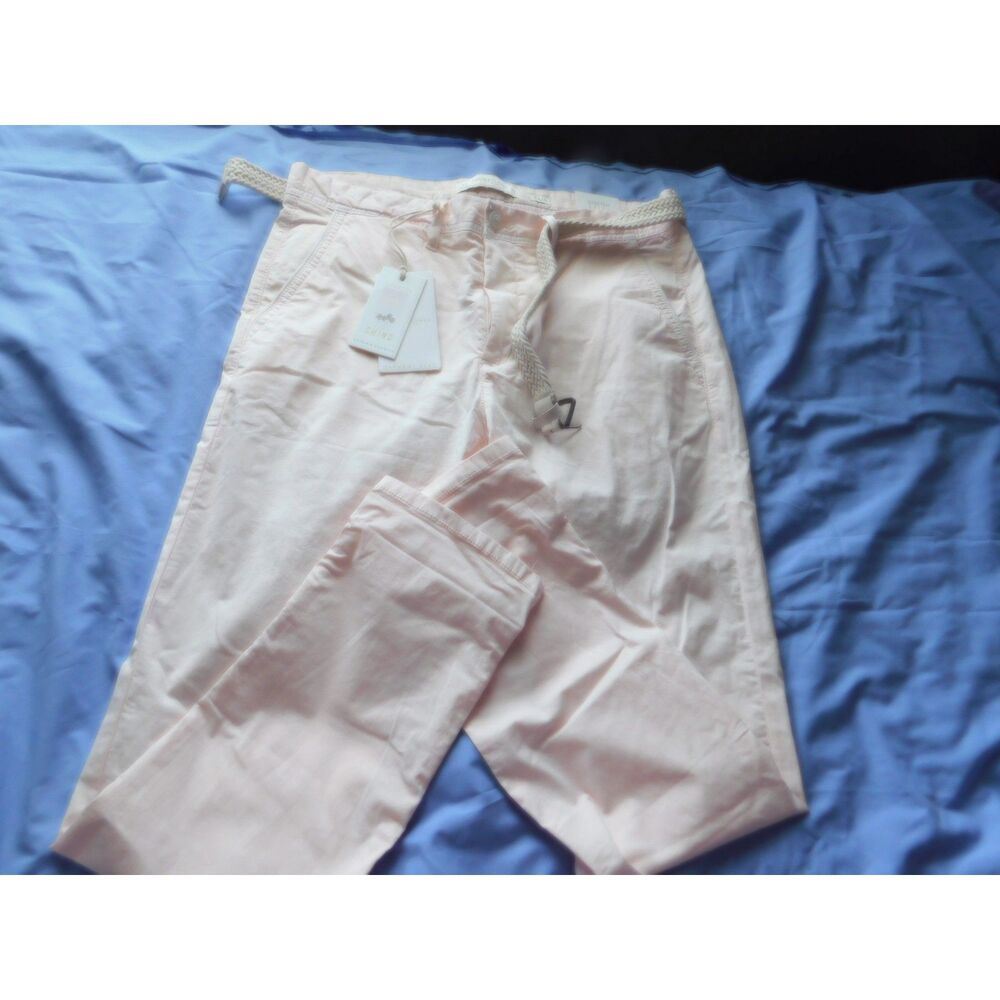 Denim & Flower Ricky Singh Women’s Stretch Pants Size 33 Pink with Belt Slim
